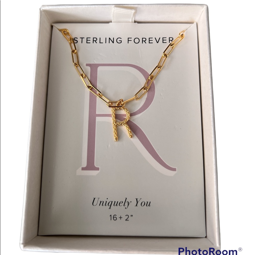 Letter R Gold Necklace